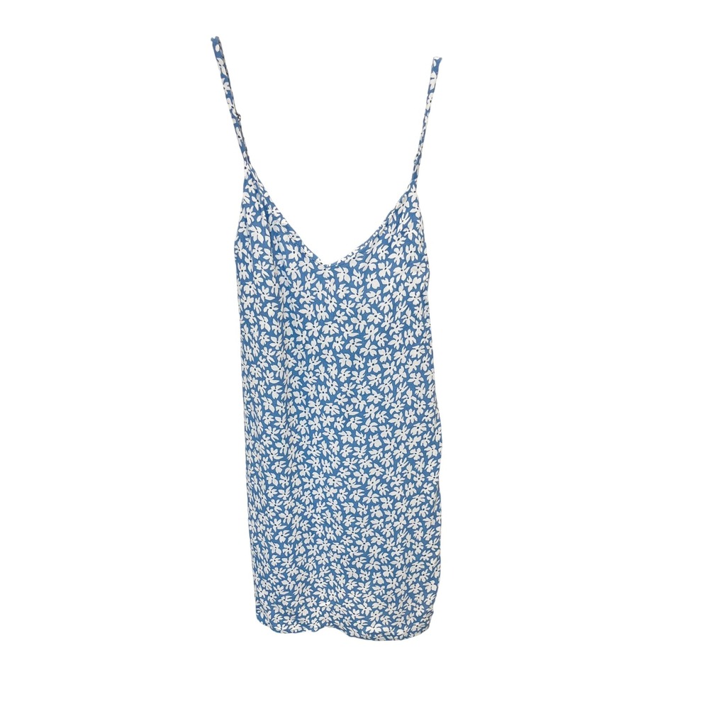Reformation Blue White Floral Mini Dress Tie Back Cute Summer Spring Size 2